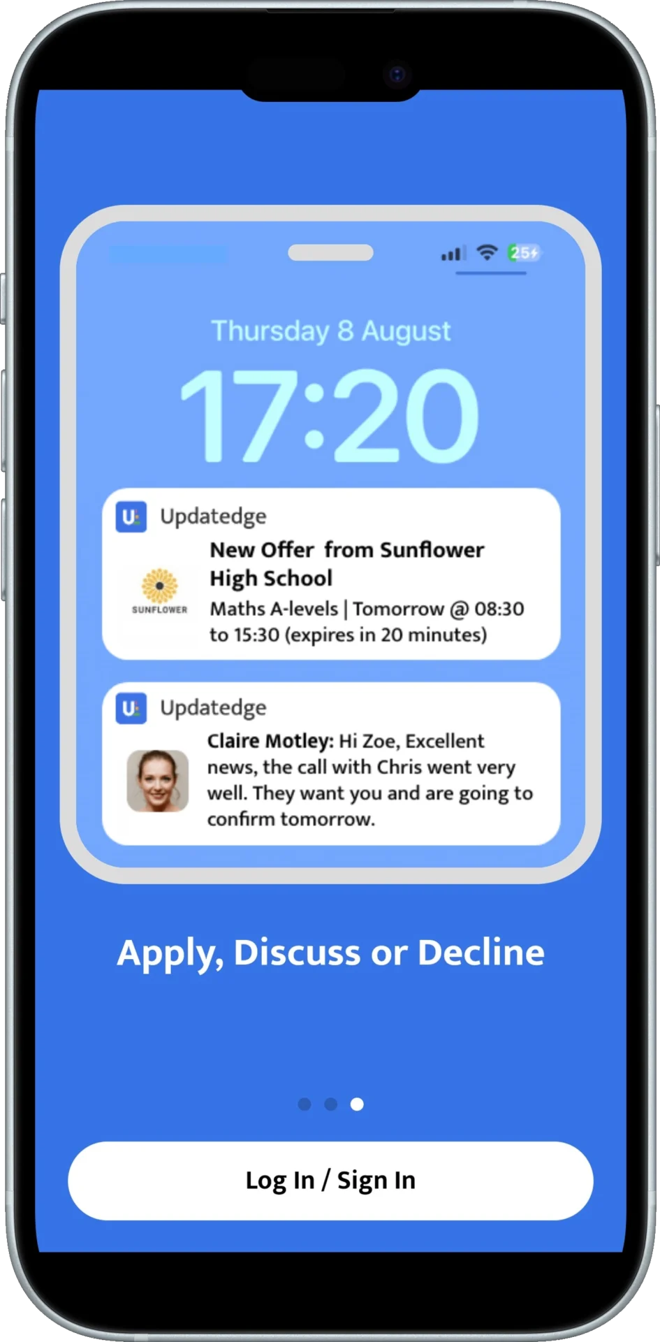Updatedge Availability Offer Notifications onboarding Updatedge availability mobile app offer notifications